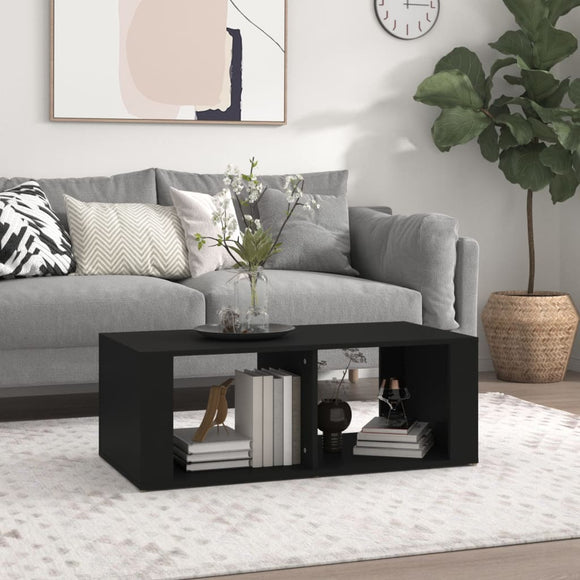 NNEVL Coffee Table Black 100x50x36 cm Engineered Wood