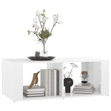 NNEVL Coffee Table High Gloss White 100x50x36 cm Engineered Wood