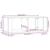 NNEVL Coffee Table Sonoma Oak 100x50x36 cm Engineered Wood