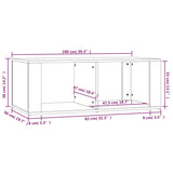 NNEVL Coffee Table Grey Sonoma 100x50x36 cm Engineered Wood
