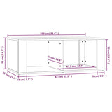 NNEVL Coffee Table Brown Oak 100x50x36 cm Engineered Wood
