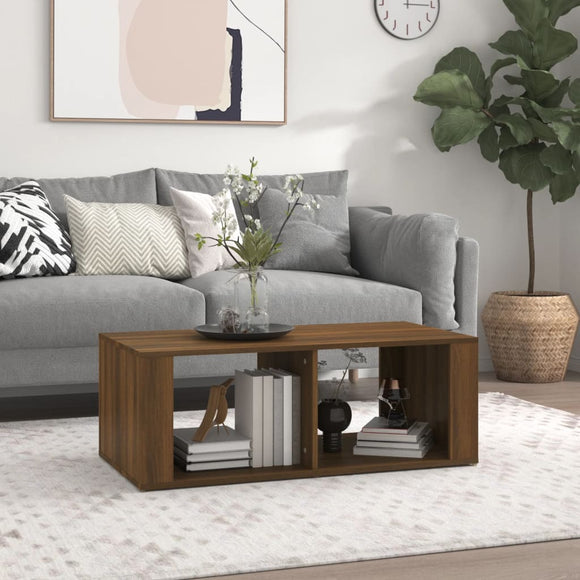 NNEVL Coffee Table Brown Oak 100x50x36 cm Engineered Wood