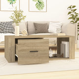 NNEVL Coffee Table Sonoma Oak 100x50.5x35 cm Engineered Wood