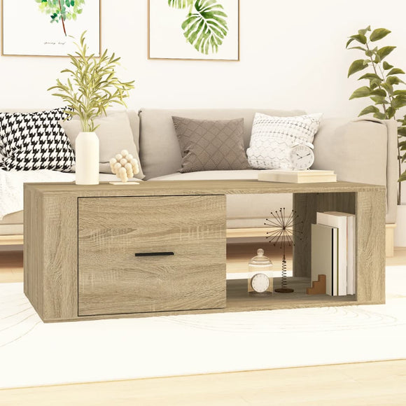 NNEVL Coffee Table Sonoma Oak 100x50.5x35 cm Engineered Wood