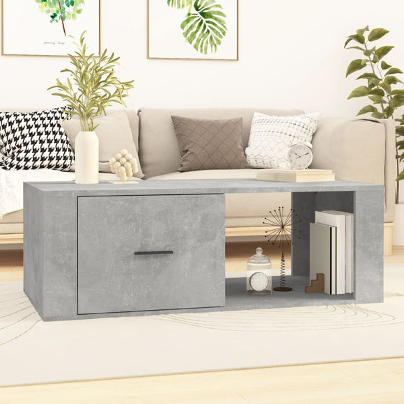 NNEVL Coffee Table Concrete Grey 100x50.5x35 cm Engineered Wood