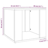 NNEVL Bedside Table White 41x40x36 cm Engineered Wood