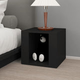 NNEVL Bedside Table Black 41x40x36 cm Engineered Wood