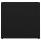 NNEVL Bedside Table Black 41x40x36 cm Engineered Wood