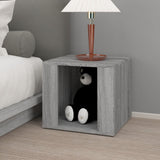 NNEVL Bedside Table Grey Sonoma 41x40x36 cm Engineered Wood