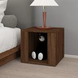 NNEVL Bedside Table Brown Oak 41x40x36 cm Engineered Wood