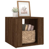 NNEVL Bedside Table Brown Oak 41x40x36 cm Engineered Wood