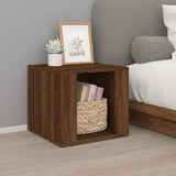 NNEVL Bedside Table Brown Oak 41x40x36 cm Engineered Wood