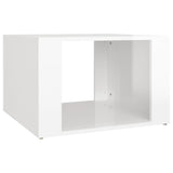 NNEVL Bedside Table High Gloss White 57x55x36 cm Engineered Wood