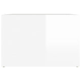 NNEVL Bedside Table High Gloss White 57x55x36 cm Engineered Wood