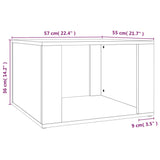 NNEVL Bedside Table High Gloss White 57x55x36 cm Engineered Wood