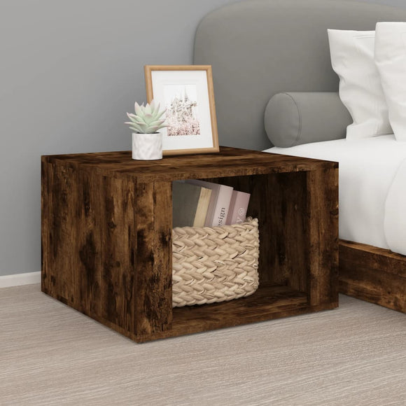 NNEVL Bedside Table Smoked Oak 57x55x36 cm Engineered Wood