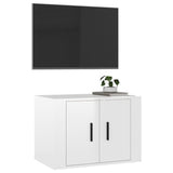 NNEVL Wall Mounted TV Cabinet High Gloss White 57x34.5x40 cm