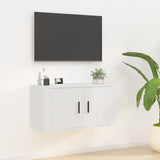 NNEVL Wall Mounted TV Cabinet High Gloss White 80x34.5x40 cm