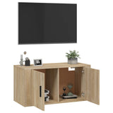 NNEVL Wall Mounted TV Cabinet Sonoma Oak 80x34.5x40 cm