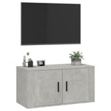 NNEVL Wall Mounted TV Cabinet Concrete Grey 80x34.5x40 cm
