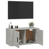 NNEVL Wall Mounted TV Cabinet Concrete Grey 80x34.5x40 cm
