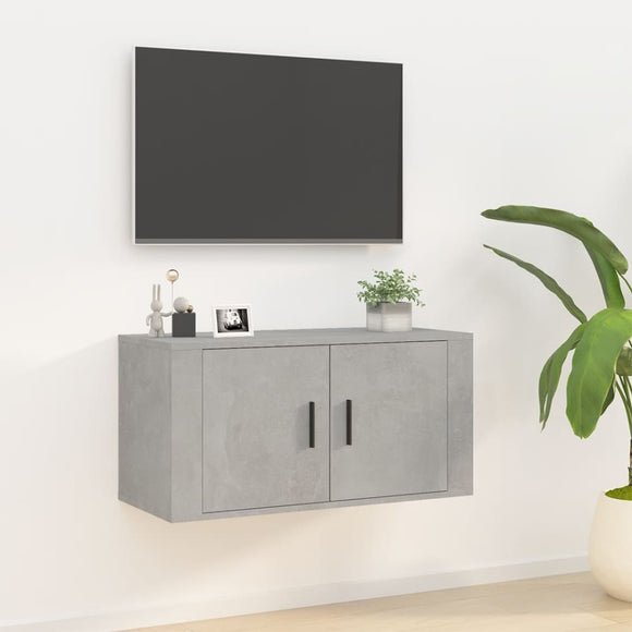 NNEVL Wall Mounted TV Cabinet Concrete Grey 80x34.5x40 cm