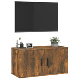 NNEVL Wall Mounted TV Cabinet Smoked Oak 80x34.5x40 cm