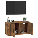 NNEVL Wall Mounted TV Cabinet Smoked Oak 80x34.5x40 cm