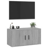 NNEVL Wall Mounted TV Cabinet Grey Sonoma 80x34.5x40 cm