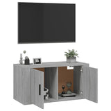 NNEVL Wall Mounted TV Cabinet Grey Sonoma 80x34.5x40 cm
