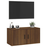 NNEVL Wall Mounted TV Cabinet Brown Oak 80x34.5x40 cm