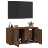 NNEVL Wall Mounted TV Cabinet Brown Oak 80x34.5x40 cm