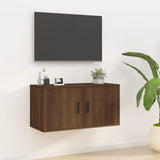 NNEVL Wall Mounted TV Cabinet Brown Oak 80x34.5x40 cm
