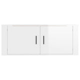 NNEVL Wall Mounted TV Cabinet High Gloss White 100x34.5x40 cm