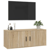 NNEVL Wall Mounted TV Cabinet Sonoma Oak 100x34.5x40 cm
