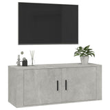NNEVL Wall Mounted TV Cabinet Concrete Grey 100x34.5x40 cm