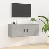 NNEVL Wall Mounted TV Cabinet Concrete Grey 100x34.5x40 cm