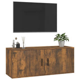 NNEVL Wall Mounted TV Cabinet Smoked Oak 100x34.5x40 cm