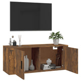 NNEVL Wall Mounted TV Cabinet Smoked Oak 100x34.5x40 cm