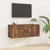NNEVL Wall Mounted TV Cabinet Smoked Oak 100x34.5x40 cm
