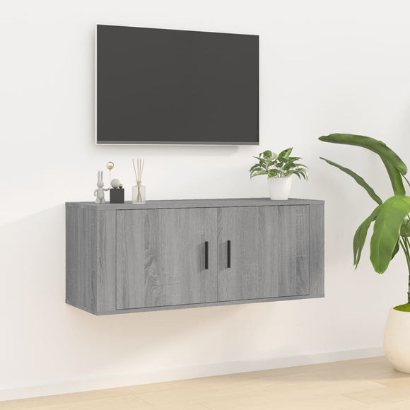 NNEVL Wall Mounted TV Cabinet Grey Sonoma 100x34.5x40 cm