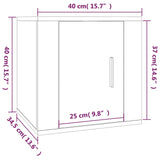 NNEVL Wall Mounted TV Cabinet High Gloss White 40x34.5x40 cm