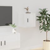 NNEVL Wall Mounted TV Cabinet High Gloss White 40x34.5x40 cm