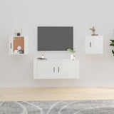 NNEVL Wall Mounted TV Cabinets 2 pcs High Gloss White 40x34.5x40 cm