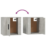 NNEVL Wall Mounted TV Cabinets 2 pcs Concrete Grey 40x34.5x40 cm