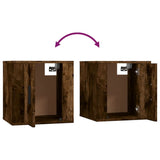 NNEVL Wall Mounted TV Cabinets 2 pcs Smoked Oak 40x34.5x40 cm