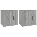 NNEVL Wall Mounted TV Cabinets 2 pcs Grey Sonoma 40x34.5x40 cm