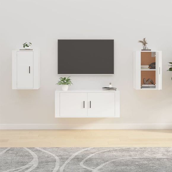 NNEVL Wall Mounted TV Cabinets 2 pcs White 40x34.5x60 cm