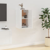 NNEVL Wall Mounted TV Cabinet High Gloss White 40x34.5x60 cm