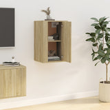 NNEVL Wall Mounted TV Cabinet Sonoma Oak 40x34.5x60 cm